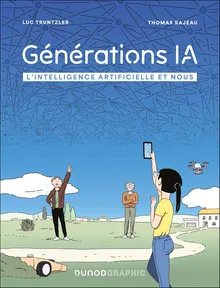 Couverture de Générations IA, l'intelligence artificielle et nous, bande dessinée documentaire